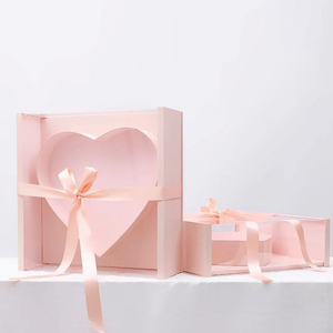 49*49*16cm 99roses super big size heart tray inside acrylic square luxury flower gift box