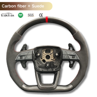 Volant personnalisé confortable en fibre de carbone style M pour Audi A3 A4 A5 A6 A7 S3 B9 S4 S5 B8 B9 RS3 RS5 RS7