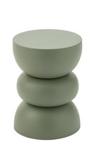 Table d'appoint unique - Métal - Taupe mat - Parfaite pour l'intérieur et l'extérieur, table d'appoint, table de chevet