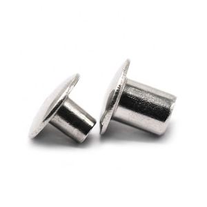 Remaches de Acero Inoxidable 304 Pulido Plateado, Cabeza Semitubular, Acabado Brillante, Personalizables, 6mm 8mm, Estándar ISO, para Sillas - Product Image 3