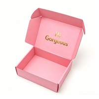 Boîte cadeau de luxe rose avec impression dorée « Hi Gorgeous », boîte d'expédition en carton ondulé pour cadeaux de demoiselles d'honneur, personnalisable pour mariage