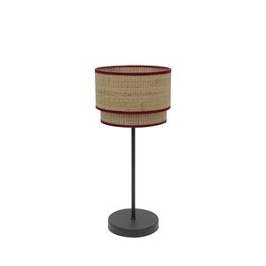 Lámpara de mesa natural y roja 41x18x18 cm, 1xe14, ideal para iluminar espacios y decorar entornos. - Product Image 1
