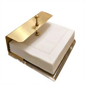 Porte-serviettes en métal au design tendance, porte-serviettes de table pour hôtels et restaurants, vaisselle de cuisine décorative - Product Image 4