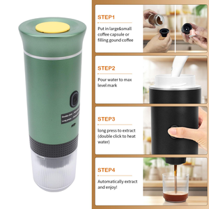 Outdoor Office Use Portable 3-in-1 <b>Mini</b> Coffee Maker USB Battery Electric Powered Heat Function Espresso Capsule Coffee Machine - Product Image 4