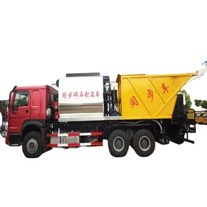 HOWO 6x4 Gummi Asphalt Synchron Chip Sealer Asphalt und Macadam Synchron verteiler LKW Kies Synchron dichtung wagen