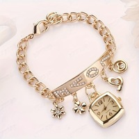 Montre-bracelet en alliage pour femme, cadran à aiguilles à quartz, écologique, grande taille, moderne, avec fermoir pliant, pour montre-bracelet