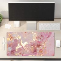 Grand tapis de souris pour PC, décoration de bureau, 315 " x 157 ", rose doré, grande taille, antidérapant, imperméable, surface lisse, pour bureau