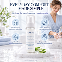 Mousse Intime pH Équilibré Sans Parfum pour Peaux Sensibles, Nettoyant Intime Vulvaire, Marque Privée OEM ODM