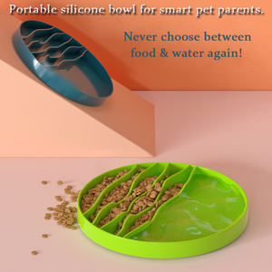 Baifu Atacado Silicone Moderno Slow Dog Cat <span class=keywords><strong>Pet</strong></span> Alimentação Bowl para Água Food <span class=keywords><strong>Pet</strong></span> Slow Feeder Bowl - Product Image 5