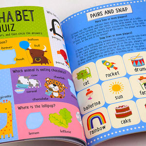 Libro educativo <span class=keywords><strong>para</strong></span> colorear de actividades <span class=keywords><strong>infantiles</strong></span> con diseño personalizado impresión en rústica con pegatina reutilizable - Product Image 2