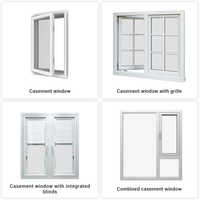 Ventanas Abatibles Magnéticas con Diseño de Apertura Abatible, Ventana de Plástico con Rotura de Puente Térmico, Insonorizadas, con Recubrimiento en Polvo, Ventanas Corredizas Interiores de UPVC