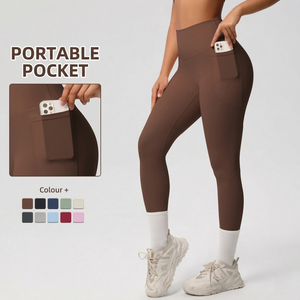 Conjunto de Yoga Sin Costuras Novedad 2026 para Mujer, Ropa Deportiva con Leggings de Efecto Levanta Glúteos y Bolsillos, y Top Deportivo - Product Image 1
