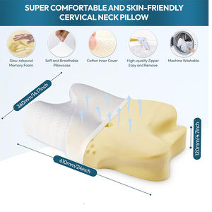 Bantal <span class=keywords><strong>Anti</strong></span> dengkur busa memori ergonomis 8250, bantal tengkuk dengan penutup yang dapat dilepas untuk lengan samping, bantal penghilang nyeri leher - Product Image 4