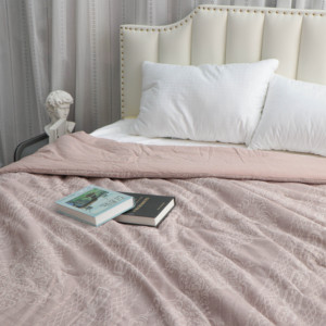 Edredones de guata de algodón con poliéster bordado, juego de cama de algodón, comodidad cosmética, tamaño king - Product Image 1