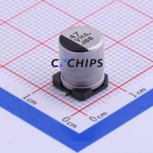 Condensateur électrolytique en aluminium SMD EEEHA1V470P, SMD, D8xL10.2mm 47uF 20% 35V 98mA-120Hz - Product Image 1