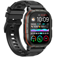 Montre connectée carrée robuste P110 personnalisée en gros, écran AMOLED 2,06 pouces, étanche IP67, suivi du sommeil, appels Bluetooth, autonomie de 7 jours