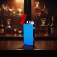 Briquet à arc plasma rechargeable FREN FR-615, coupe-vent, en métal, pour cigares et usage extérieur