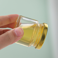 Penjualan Panas Produsen Stok Natal Stoples Madu Kaca Mini 1.5oz Stoples Madu Kaca Mini Bentuk Heksagonal