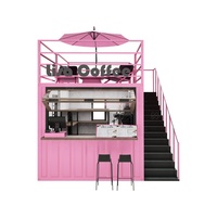 Conteneur de 10 pieds pour restauration rapide, kiosque de café préfabriqué en acier, bureau à domicile préfabriqué, bar extérieur pour appartement