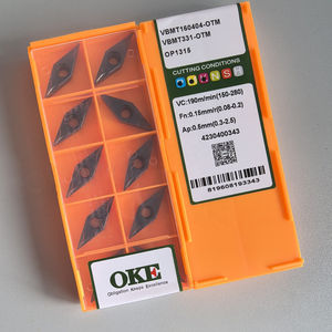 Plaquettes de coupe CNC VBMT160404-OTM OP1315, outils de tournage en carbure HSS pour tour de marque, PVD/PCD/CVD, forme rhombique, HRC83 - Product Image 4