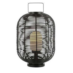 Lanternes de bougie de Noël faites à la main respectueuses de l'environnement de conception de maille en métal noir pour l'éclairage intérieur à la maison - Product Image 3