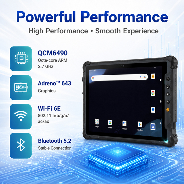 IP65/IP68  Rugged Android Tablet 10 Inch Android 14 10000mAh 8GB 128GB 5G WiFi NFC MIL-STD-810 Barcode Industrial OEM SDK