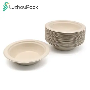 LuzhouPack wadah Biodegradable untuk makanan mangkuk es krim mangkuk cangkang kelapa