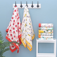 Serviette de bain à capuche pour bébé en pur coton, six couches, imprimé dessin animé, 105x105cm, couverture rafraîchissante d'été pour enfants, pour la salle de bain