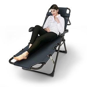 Chaise longue réglable d'extérieur au design moderne chaise <span class=keywords><strong>de</strong></span> plage pliante tout temps pour le jardin et le <span class=keywords><strong>soleil</strong></span> en métal pour le parc - Product Image 3