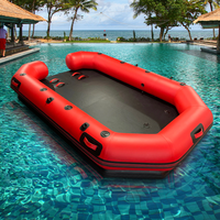 2025 nouveau bateau de pêche récréatif de soutien de plate-forme d'eau stable gonflable rouge personnalisé pour les loisirs et la pêche en famille