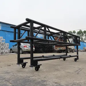 8ft 2.4m Heavy Duty Black Powder Coated Pre Rig Tyler GT Truss Plated For Move Head Lights