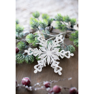 Ensemble de 6 cintres en forme de flocon de neige en fer, décorations décoratives pour arbre de Noël, décorations de fête - Product Image 6