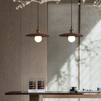 Lustre en bois massif nordique salon chambre moderne simple