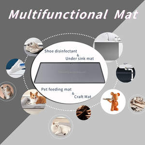 Tapete de Silicona Clásico de 22'' x 34'' para Debajo del Fregadero, Protector Impermeable para Gabinete de Cocina con Bandeja Recolectora de Agua - Product Image 2