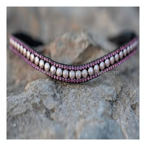 Banda para cejas de caballo en forma de onda de cristal, banda para cejas de fabricante, banda de cristal ostentosa, cadena multicolor - Product Image 1