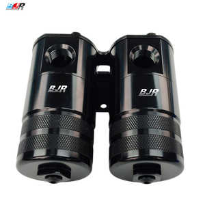 Pièces de course automobile BJR, pièces CNC universelles AN10 480ML, réservoir de récupération d'huile double en aluminium noir pour véhicules modifiés - Product Image 4