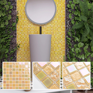Luxury Style Bedroom Interior <strong>Background</strong> Decor Rainbow Color Glass Mosaic Tile Wall with Mesh Mounted - Product Image 2
