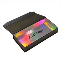 Boîte en carton ondulé pliable personnalisable haut de gamme avec aimants, logo ruban gaufré, pelliculage mat, cadeau du Guangdong pour la mode