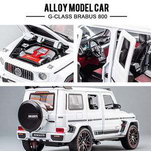 Nuova scala <span class=keywords><strong>1</strong></span>:<span class=keywords><strong>24</strong></span> pressofusa Mercedes-benz BabosG800 giocattoli modello auto d'epoca in metallo dellettion luce sonora Pullback collezione regalo per bambini - Product Image 5