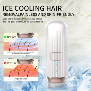 Moolweel T055 Appareil portable IPL, combiné à usage domestique, double lampe, lumières saphir, épilateur laser flash rapide indolore pour l'acné corporelle - Product Image 4