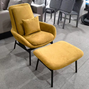 <span class=keywords><strong>Fauteuil</strong></span> de salon au <span class=keywords><strong>design</strong></span> moderne avec <span class=keywords><strong>repose</strong></span>-pieds, structure en métal, tissu en velours, <span class=keywords><strong>fauteuil</strong></span> de détente pour salon, hôtel, chambre à coucher, repos - Product Image 3