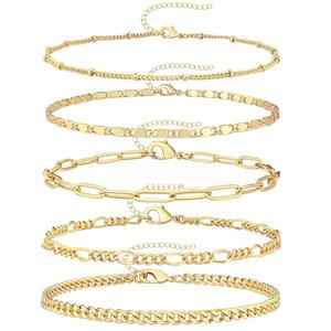 <span class=keywords><strong>Bracelet</strong></span> Vintage <span class=keywords><strong>Femme</strong></span> Plaqué Or Luxe Chaîne Maillons Classique en <span class=keywords><strong>Cuivre</strong></span> Tendance pour Filles - Grande Vente - Product Image 1