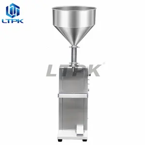 Semi-automatic Pneumatic Ointment Thick Chili Tamarind Paste Soy Sauce Glass Bottle Filling Machine For Cream Body Gel