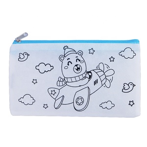 PP Không Dệt Bán Buôn Trống <span class=keywords><strong>Pouch</strong></span> Túi Tùy Chỉnh Trẻ Em Sơn Màu Túi Giá Rẻ Lưu Trữ Dây Kéo DIY Trẻ Em Bút Chì <span class=keywords><strong>Pouch</strong></span> - Product Image 3