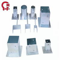 Poteau d'ancrage de clôture à tarière directe d'usine HLM 2 "x 2" Support de poteau de clôture Ancre de poteau d'ancrage au sol