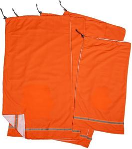 Ensemble de sacs de rangement à cordon de serrage orange, bande réfléchissante, en nylon, réutilisables, pour le camping en plein air, le linge, les voyages, sacs organisateurs - Product Image 1