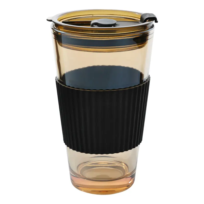 Портативная кофейная кружка для холодного приготовления пива в Корейском стиле, коричневое соломенное стекло с крышкой, герметичная чашка для воды, чашка для молока, кофейная чашка, подарок для девушки