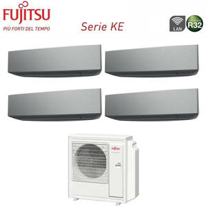 Aire acondicionado Fujitsu Quadri Split Inverter KE SILVER Serie 9 + 9 + 9 + 14 con AOYG30KBTA4 WI-Fi DE LA R-32 opcional 9000 + 9000 + 9000 + 1400 - Product Image 4