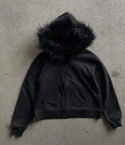 Produttori <span class=keywords><strong>felpa</strong></span> con <span class=keywords><strong>cappuccio</strong></span> corta da uomo in cotone Streetwear <span class=keywords><strong>felpa</strong></span> con <span class=keywords><strong>cappuccio</strong></span> pesante personalizzata con <span class=keywords><strong>cappuccio</strong></span> in pelliccia - Product Image 6