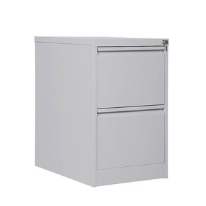 Armoire de classement en acier traditionnelle à 2 tiroirs verrouillables et réglables pour bureau ou école, conception assemblée - Product Image 1